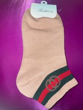 Fashion Beige Ankle Socks
